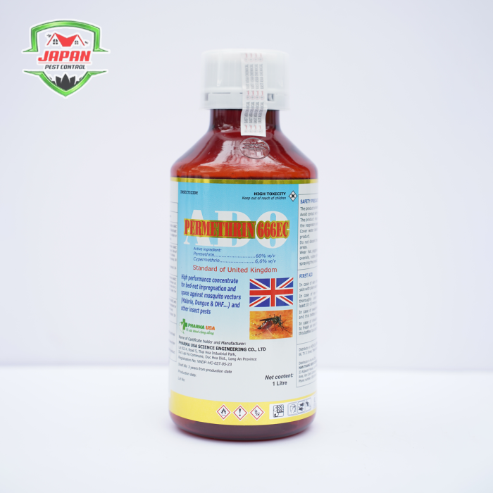 THUỐC MUỖI Y TẾ CAO CẤP PERMETHRIN 666EC 1 LÍT
