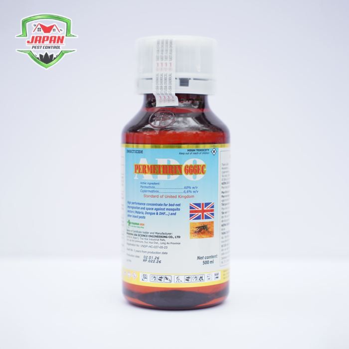THUỐC MUỖI Y TẾ CAO CẤP PERMETHRIN 666EC 500ML