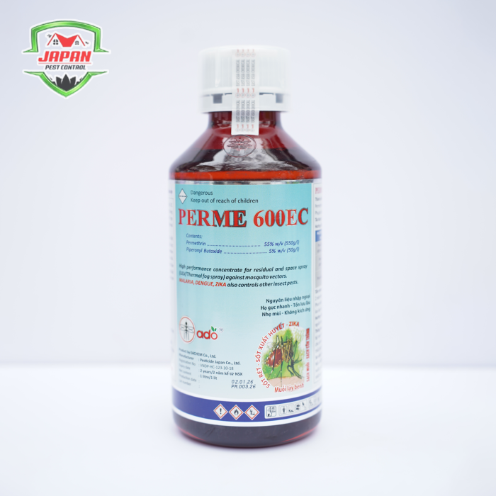 THUỐC MUỖI Y TẾ CAO CẤP PERME 600EC 1 LÍT