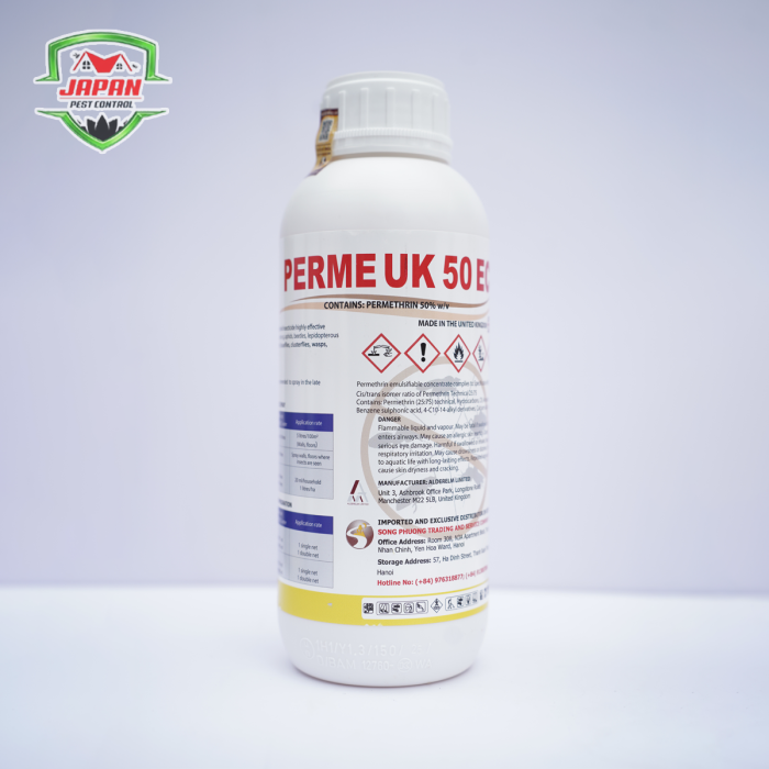 THUỐC MUỖI Y TẾ CAO CẤP PERME UK50EC 1 LÍT ( NHẬP KHẨU ANH QUỐC )