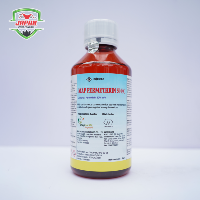 THUỐC MUỖI Y TẾ CAO CẤP MAP PERMERTHRIN 50 EC 1 LÍT