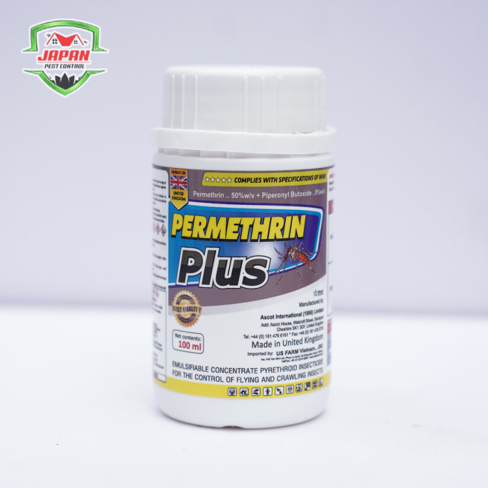THUỐC MUỖI Y TẾ CAO CẤP PERMERTHRIN PLUS 100ml